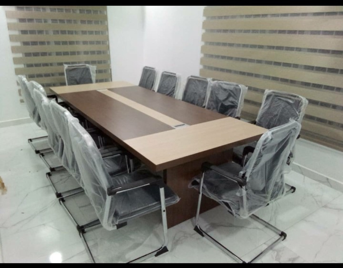 10-12 Two -Toned Wooden conference table - Image 3