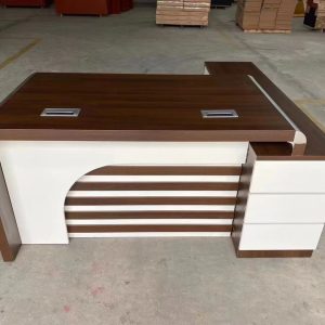1.6 Metre Executive White And Brown Office Table