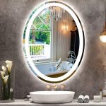 Oval Bathroom Lighted Vanity Mirror - 80 x 60cm