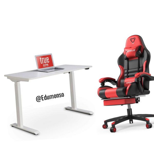 Sit-Stand Desk 1.6mtr + Furgle Game Chair - Image 4