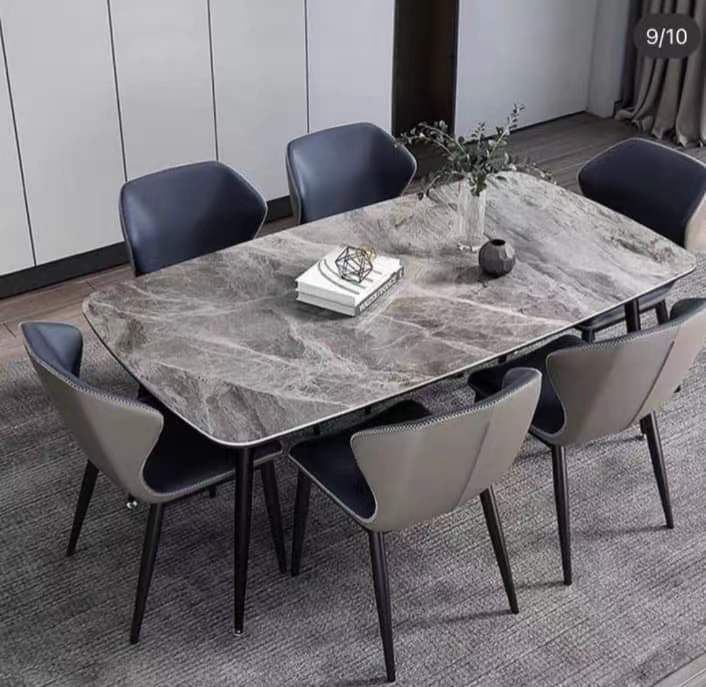 Modern Marble Sintered Stone Dining Table - Image 9