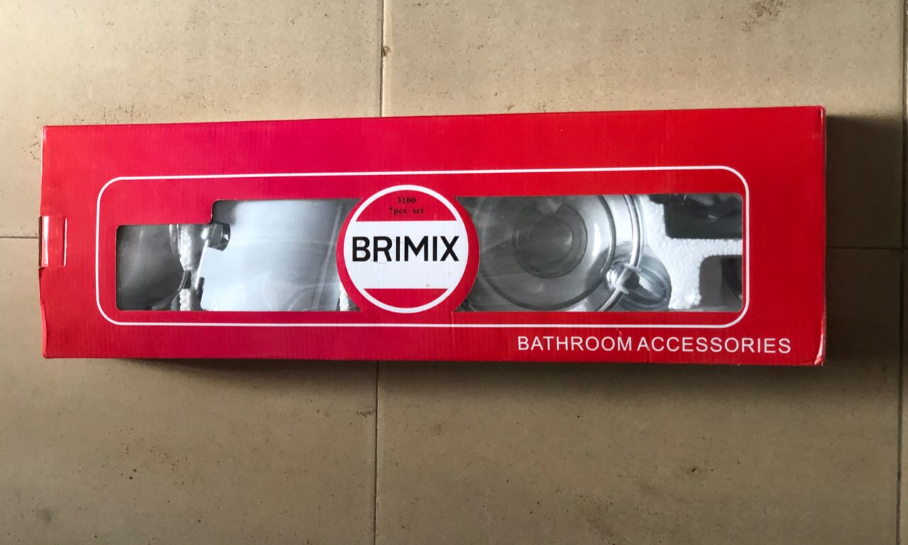 Brimix Chrome 7-Piece Bathroom Accessories Set - Image 2