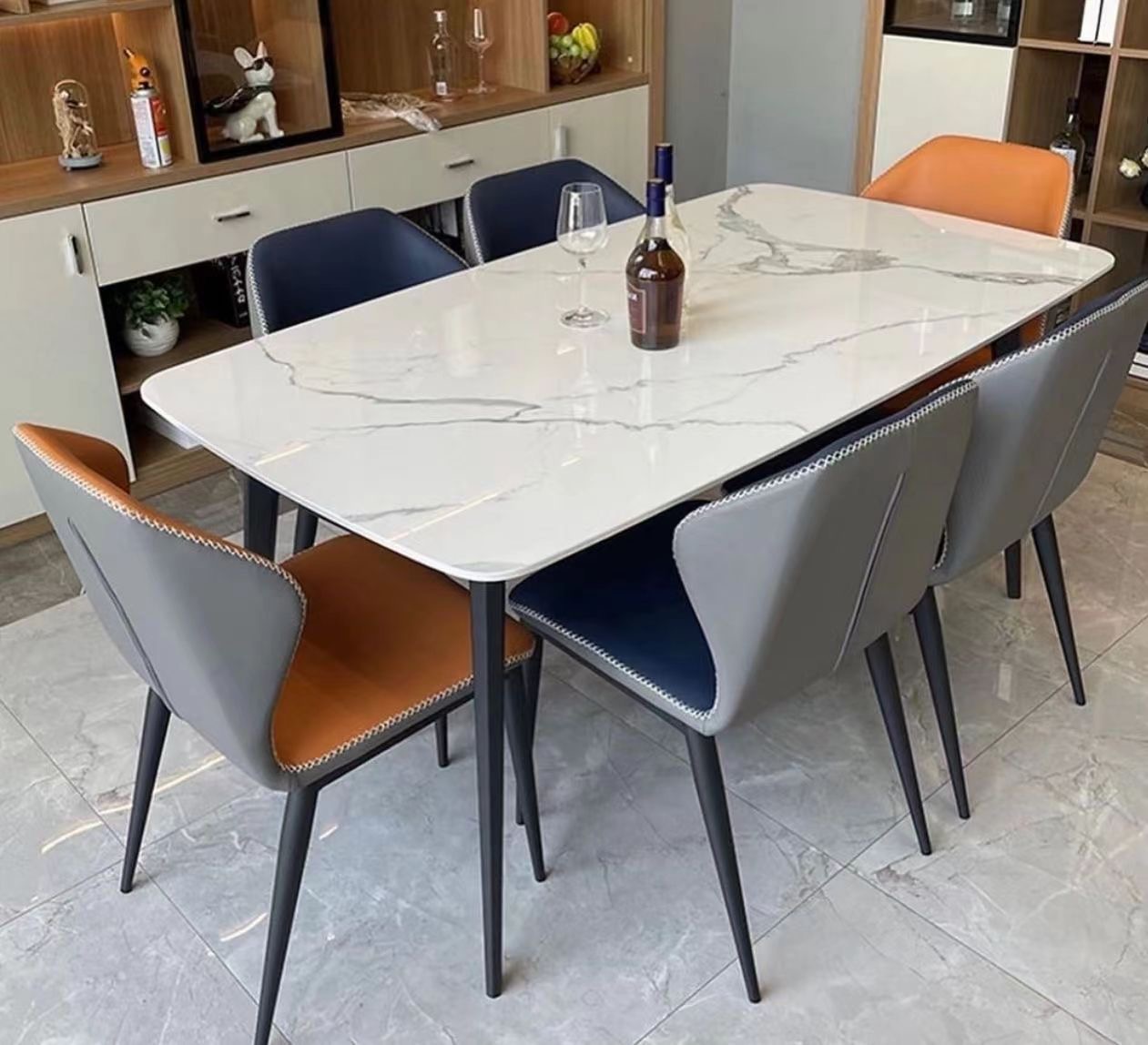 Modern Marble Sintered Stone Dining Table - Image 8