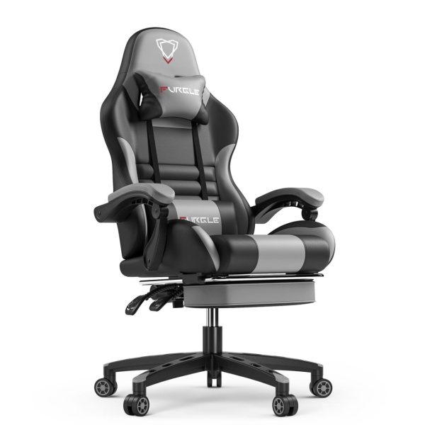 FURGLE Computer Racing Gaming Ergonomic Chair + Footrest - Image 8