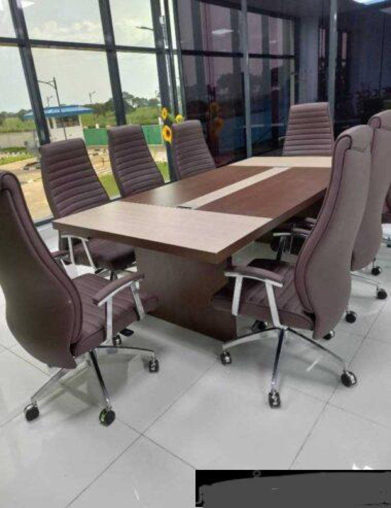 10-12 Two -Toned Wooden conference table - Image 2