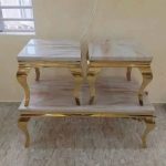 Animal Leg Marble Centre Table With 2 Sides Stools