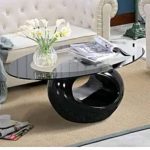 Black Modern Fibire Centre Table