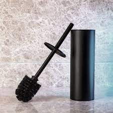 Matte Black Wall-Mounted Toilet Brush Holder - Image 2