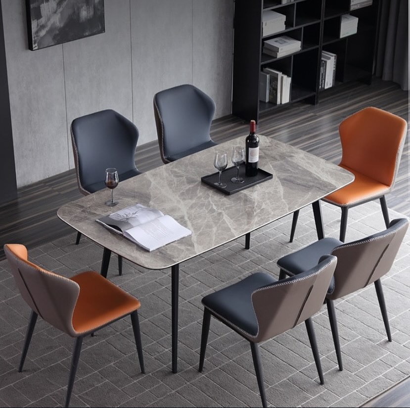 Modern Marble Sintered Stone Dining Table - Image 2