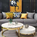 Extendable Marble Center Table