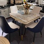 4-seater luxury marble dining set