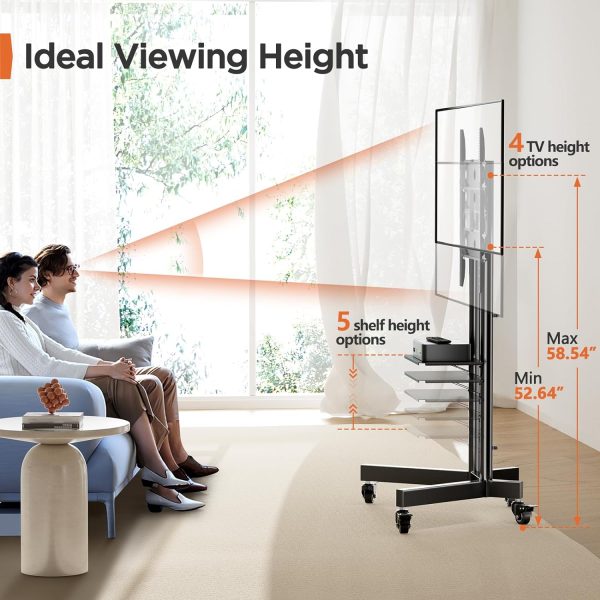 Mobile TV Stand for 32”-65 Inch - Image 5