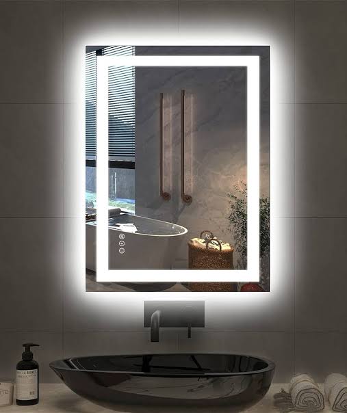 800x600mm LED Mirror with Stainless Steel Frame - Image 2