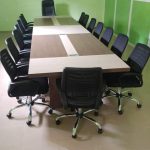 10-12 Two -Toned Wooden conference table