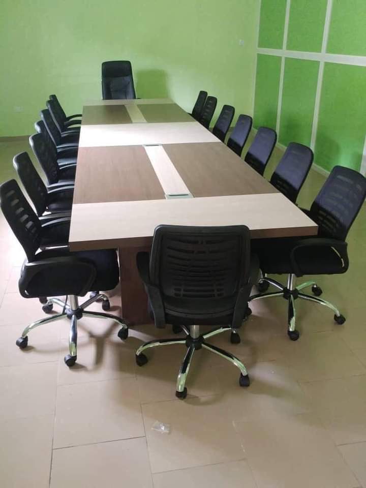 10-12 Two -Toned Wooden conference table