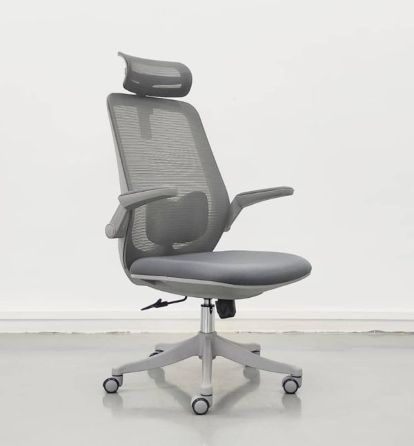 Grey Mesh Adjustable Arm Chair