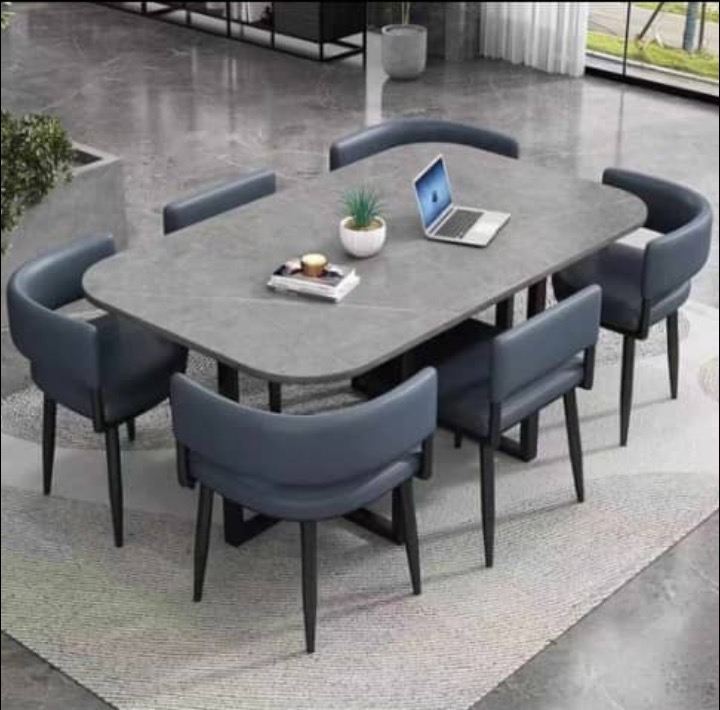Modern Marble Sintered Stone Dining Table - Image 13