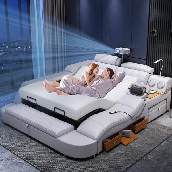 Smart Bed with Body Massager Bluetooth Music System Etc King Size Box Bed for Bed Room | Queen Size Bed | Modern Bed | - Image 2
