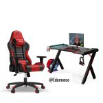 Furgle Gaming Chair + Desk With RGB Light